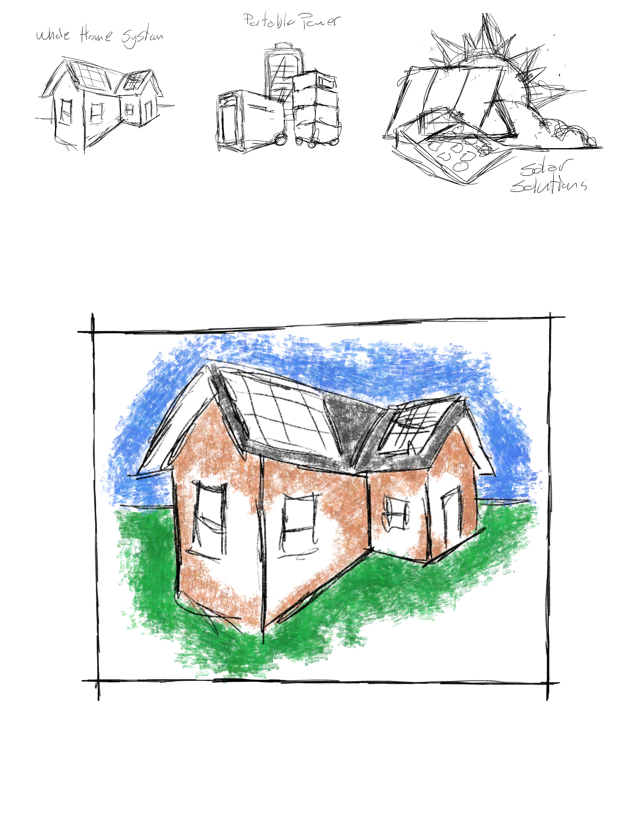 A house with solar panels on the roof